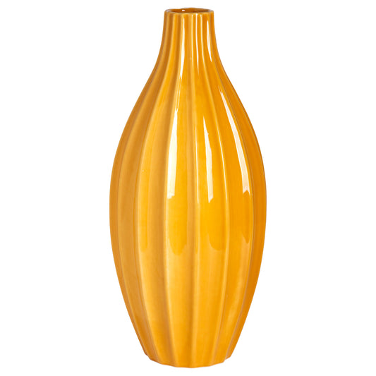 Vivid Earth 14" Mustard Ceramic Vase