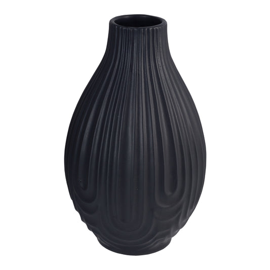 Noir Artifacts 7" x 11.25" Matte Black Vase