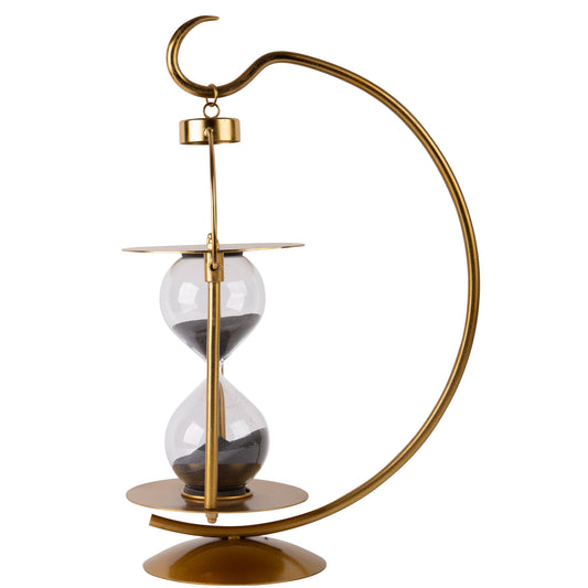 16.5 Inch Gold Black Sand Timer