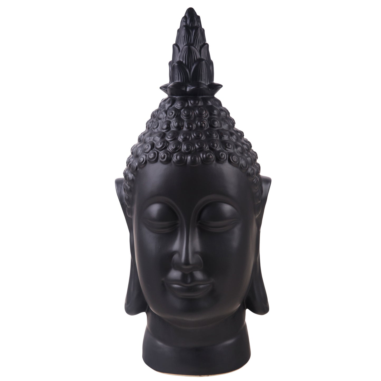 Noir Artifacts 18" Black Buddha Head