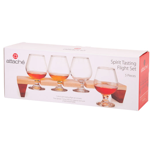 ATTACHE Set of 4 Brandy Wood Flight