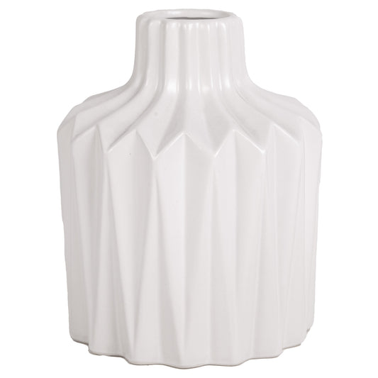 Pure Essence 7" White Linear Vase