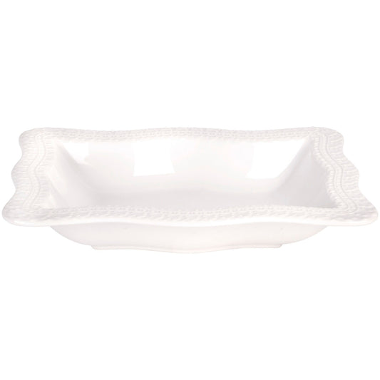 Pure White 14" Wavy Lace Serving Bowl