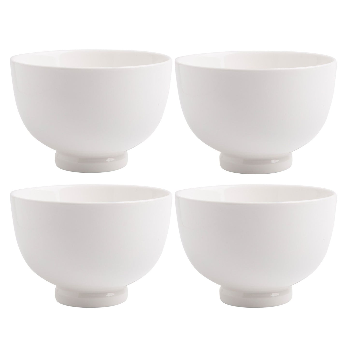 FF Set of 4 5" White Round All Purpose Bowls