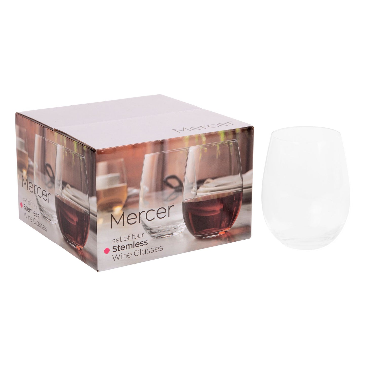 MERCER Set of 4 19oz Stemless Wine Glass